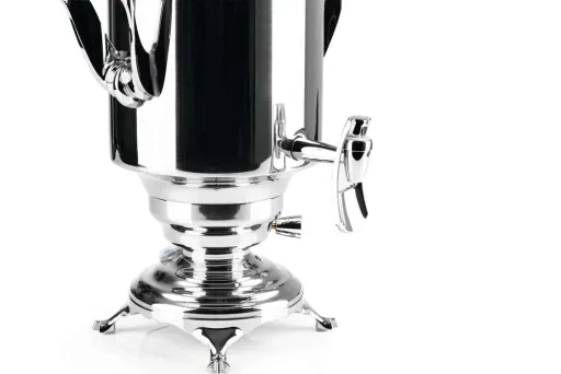 Samowar mit Teekocher, Russischer Teekessel Elektrisch - Romanov III, mit Dispenser, Edelstahl, 5L