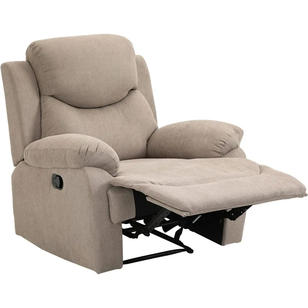 Relaxsessel Einzelsofa Liege 150° neigbar Fernsehsessel Leinen Beige 97 x 96 x 105,5 cm
