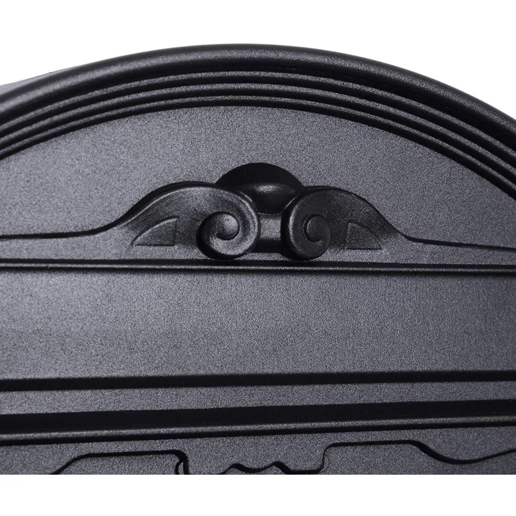 Postkasten Briefkasten abschließbar mit Schutzklappe inkl. 2 Schlüssel Aluminium Schwarz 25,5 x 8,5 x 41 cm