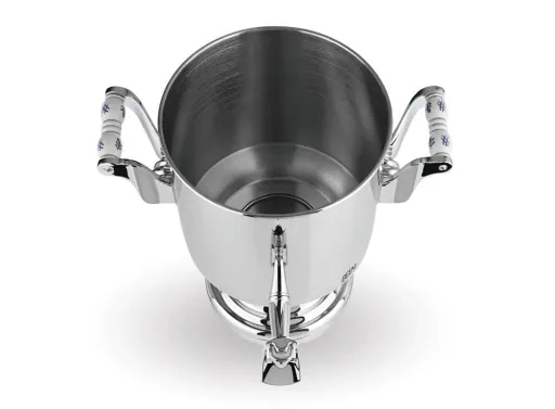 Samowar mit Teekocher, Russischer Teekessel Elektrisch - Katharina, mit Dispenser, Edelstahl, 15L