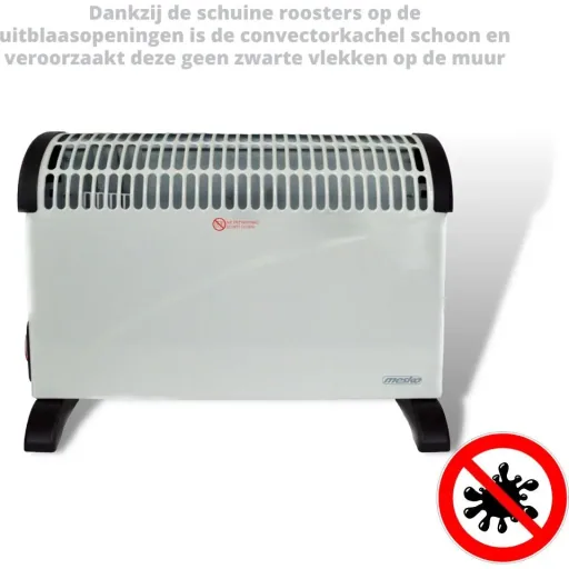 Mesko Elektrokonvektor - 3 Heizstufen - 2000W - bis zu 20m² - Weiß - einstellbarer Thermostat