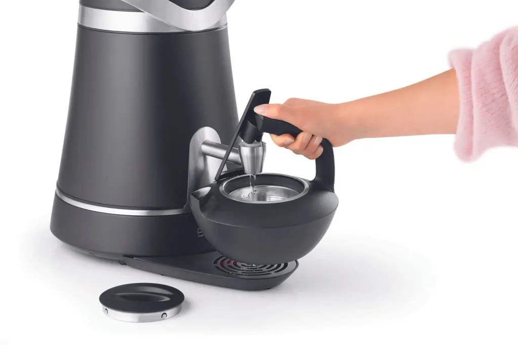 Samowar mit Teekocher, Russischer Teekessel Elektrisch - Amira, Induktions-Model, Schwarz, 10L