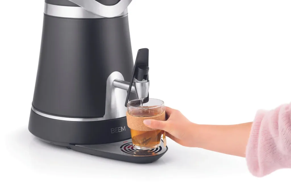 Samowar mit Teekocher, Russischer Teekessel Elektrisch - Amira, Induktions-Model, Schwarz, 10L
