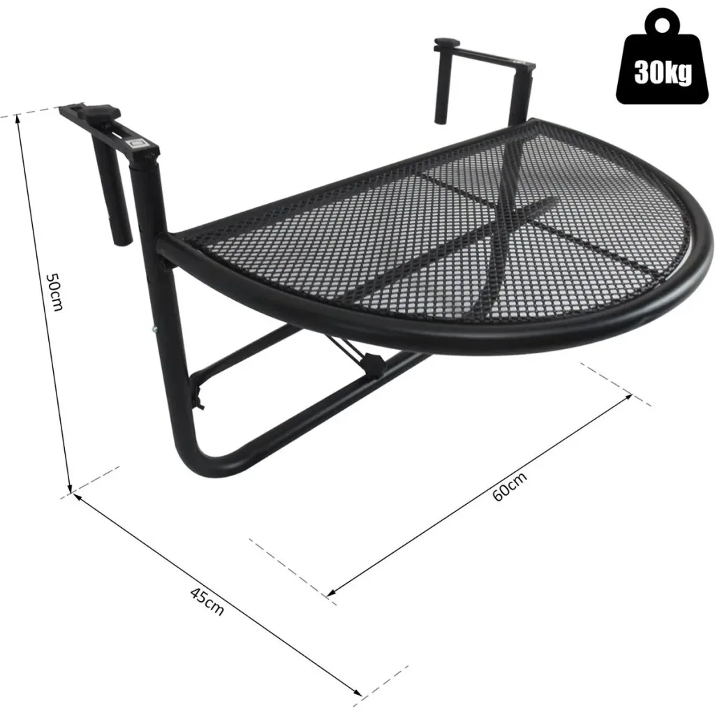 Balkonhängetisch höhenverstellbar