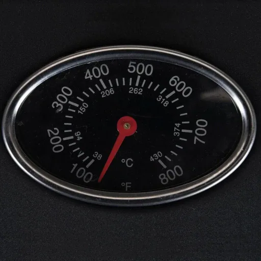 Vargan Gasgrill mit Piezo - 2 Brenner - Grillfläche 48,5 x 37,5 cm - Edelstahl - schwarz