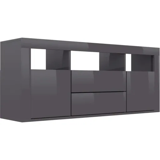 TV-Schrank 120x30x50 cm Spanplatte hochglänzend grau