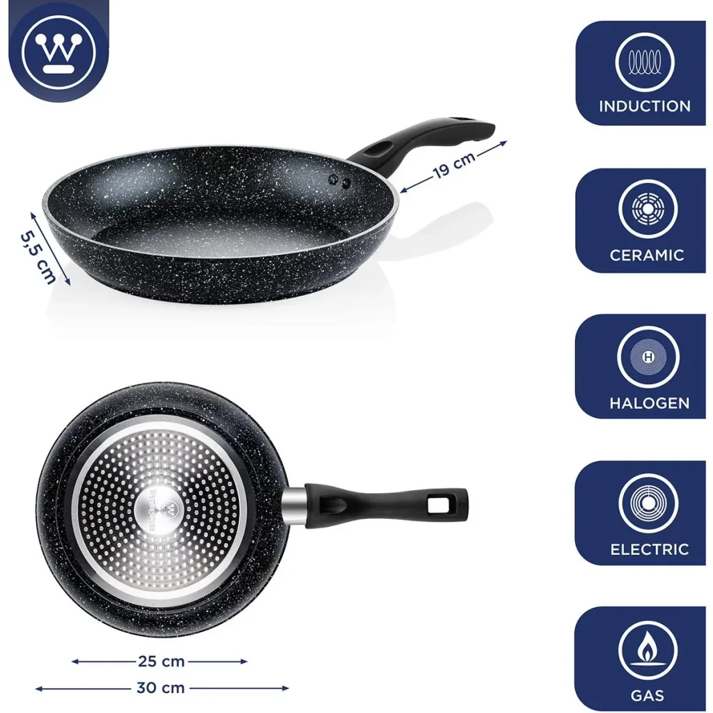Bratpfanne Ø30 cm (12") Schwarzer Marmor