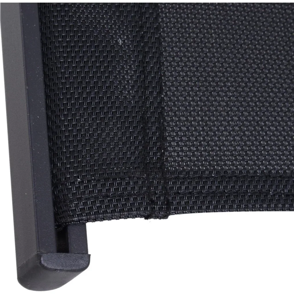 Gartenliege Sonnenliege Stoffliege mit Kissen Relaxliege ergonomisch wetterbeständig Aluminium Schwarz 150 x 63 x 89 cm