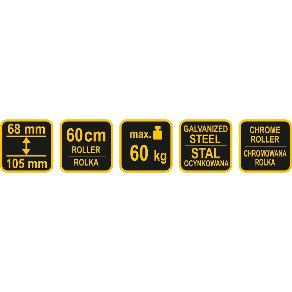 VOREL Verstellbarer Rollenständer aus Metall - max 60kg