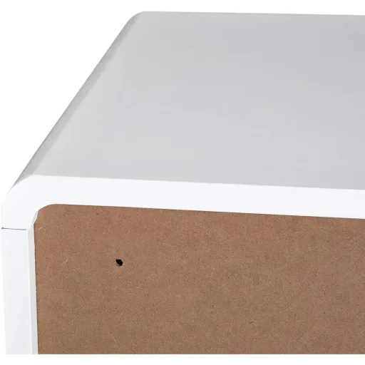 Nachttisch Nachtkommode Hochglanz Schlafzimmer MDF weiß L40 x B38 x H50cm