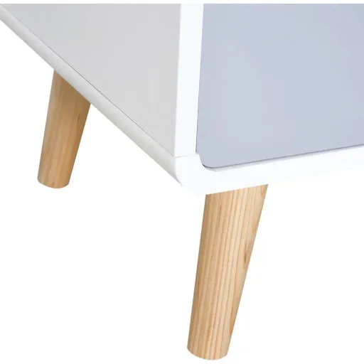 Nachttisch Nachtkommode Hochglanz Schlafzimmer MDF weiß L40 x B38 x H50cm