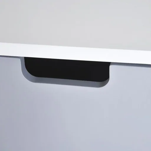 Nachttisch Nachtkommode Hochglanz Schlafzimmer MDF weiß L40 x B38 x H50cm