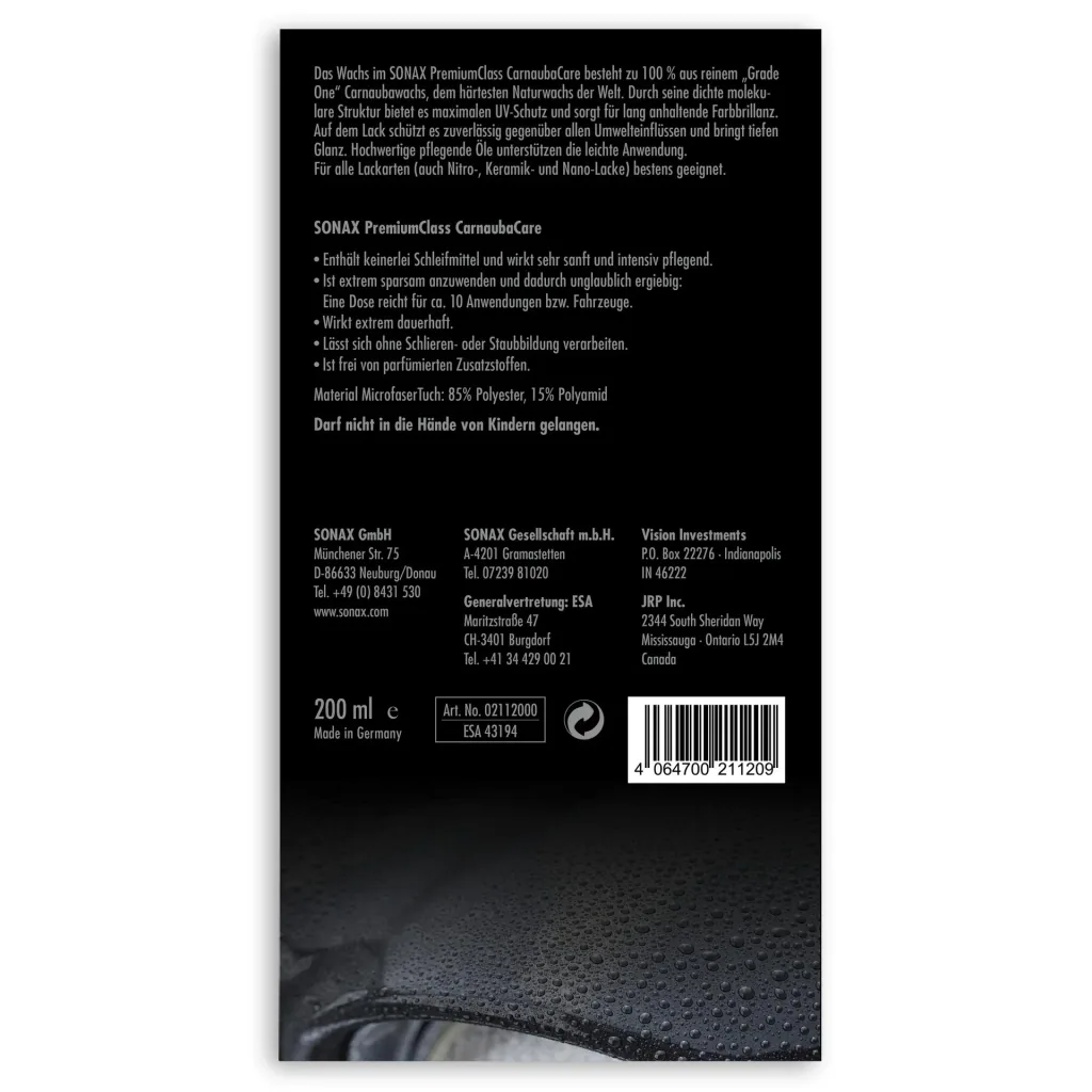 PREMIUM CLASS Carnauba Care 200 ml