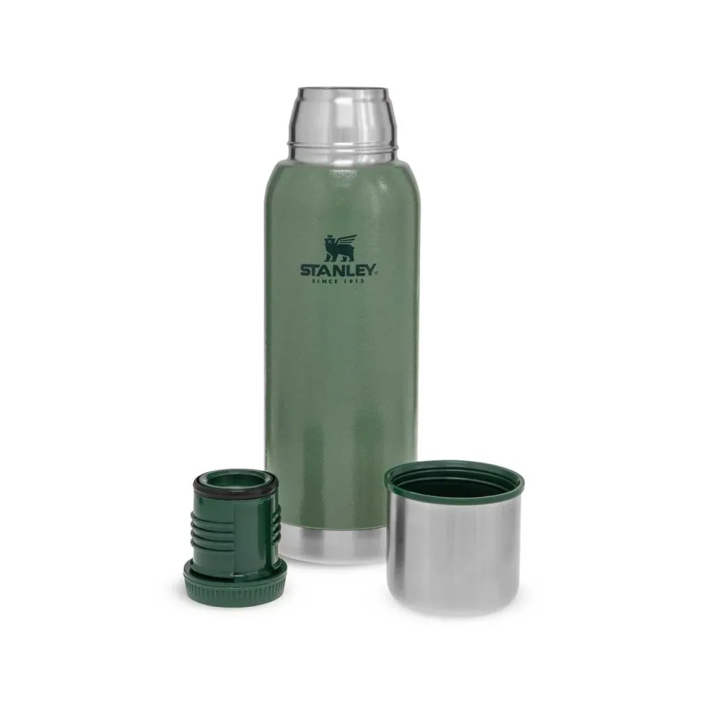 Adventure Vakuum-Flasche, 1,0 l, Edelstahl, Hammertone grün, Vakuum-Isolation, isolierter Trinkbecher