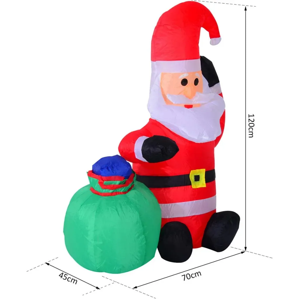 LED Weihnachtsmann aufblasbar warmweiß