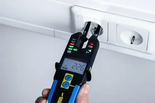 Strom- und Spannungsprüfer mit LED/LCD Anzeige, bis 1500V DC, bis 1000V AC, bis 200A AC/DC