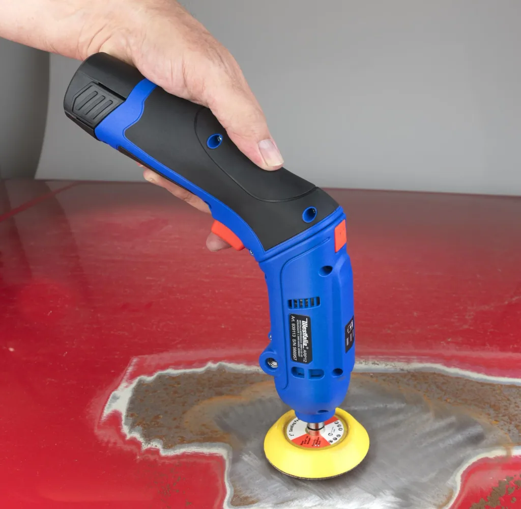 12 Volt Akku Poliermaschine Rotation - inklusive Zuberhör und Tasche