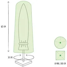 Schutzhülle für Sonnenschirm - bis zu Ø300 cm - Ø30 x 165 cm