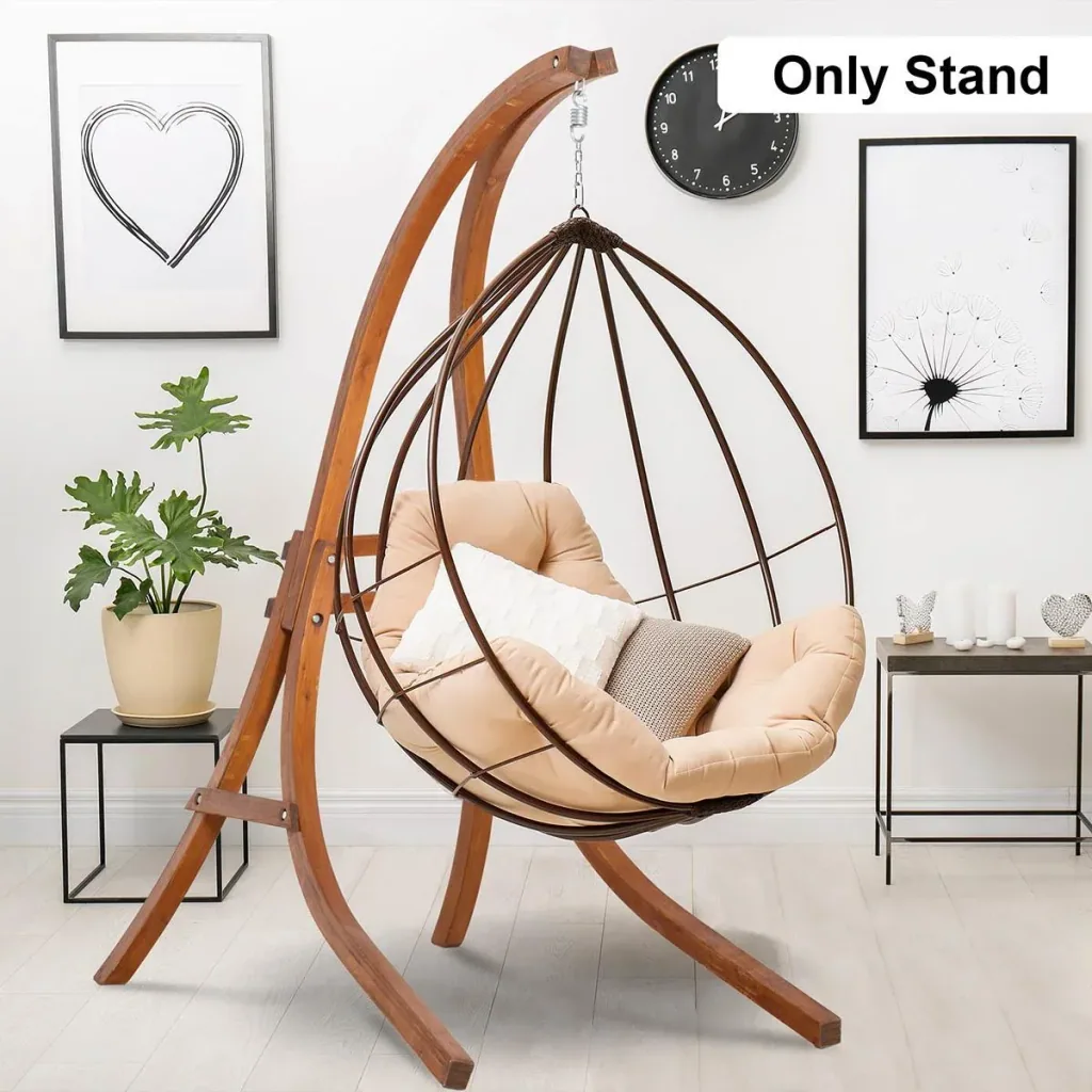 Hängesesselaufhängung für innen und außen, Lärchenholz