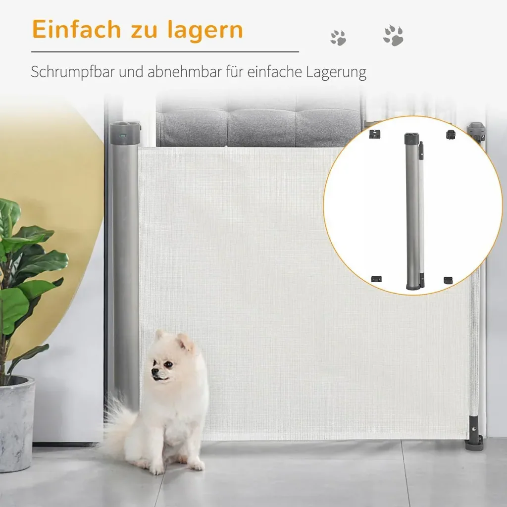 Treppenschutzgitter Ausziehbar 0-140 cm Hunde Türschutzgitter Roll Treppenschutz Türschutz Türschutzgitter ausziehbar Tr