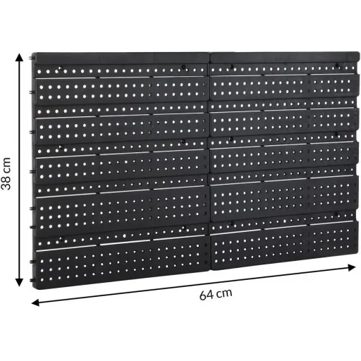 6x Werkzeug-Wandstapelboxen 32 Stück - 2 Wandplatten 32x38x2 cm
