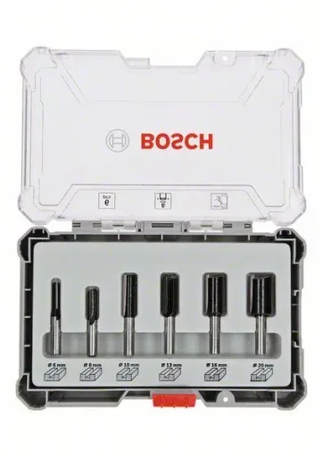 Fräser-Set, 8 mm Schaft, 6-teilig