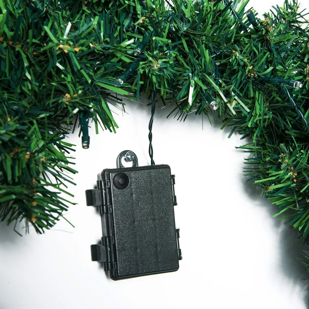 Tannenkranz Türkranz Weihnachtskranz mit LED 55cm Grün