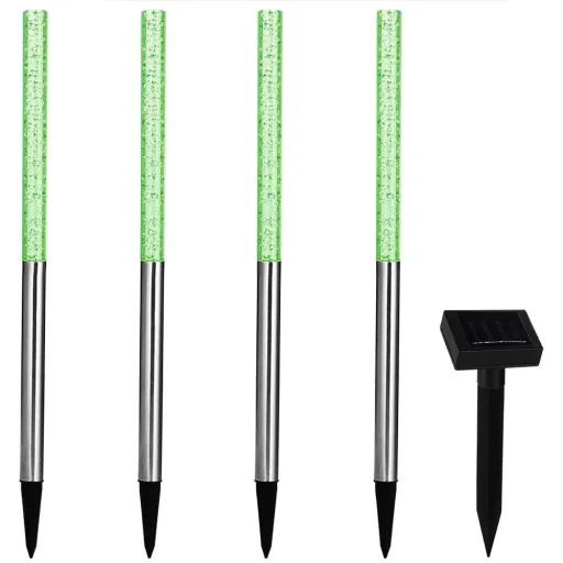 4x LED-Solarlampe mit Farbwechsler