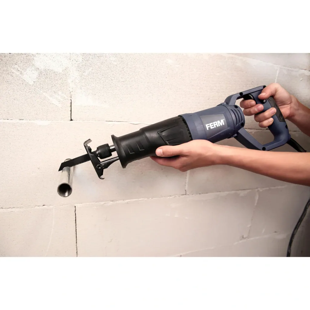 RSM1019 Säbelsäge 710W - Soft griff - Schnell Schleifscheiben wechseln - Mit 2 Sägeblätter für Holz (130mm - 11TPI) und