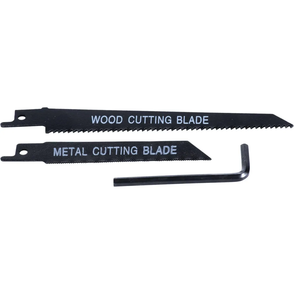 RSM1019 Säbelsäge 710W - Soft griff - Schnell Schleifscheiben wechseln - Mit 2 Sägeblätter für Holz (130mm - 11TPI) und