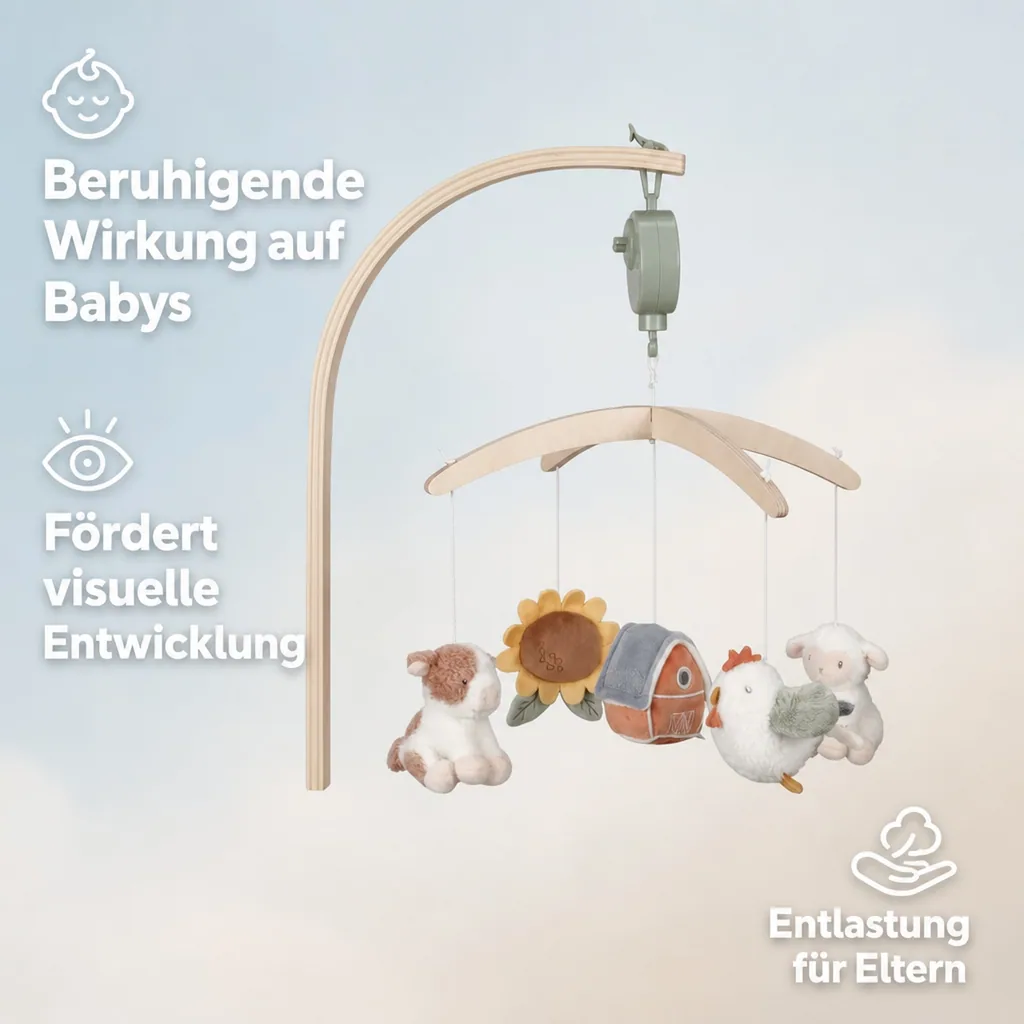 Little Dutch Baby Mobile, Mobile Babybett, Musikmobile, Little Farm