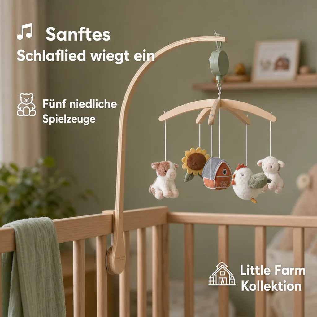 Little Dutch Baby Mobile, Mobile Babybett, Musikmobile, Little Farm