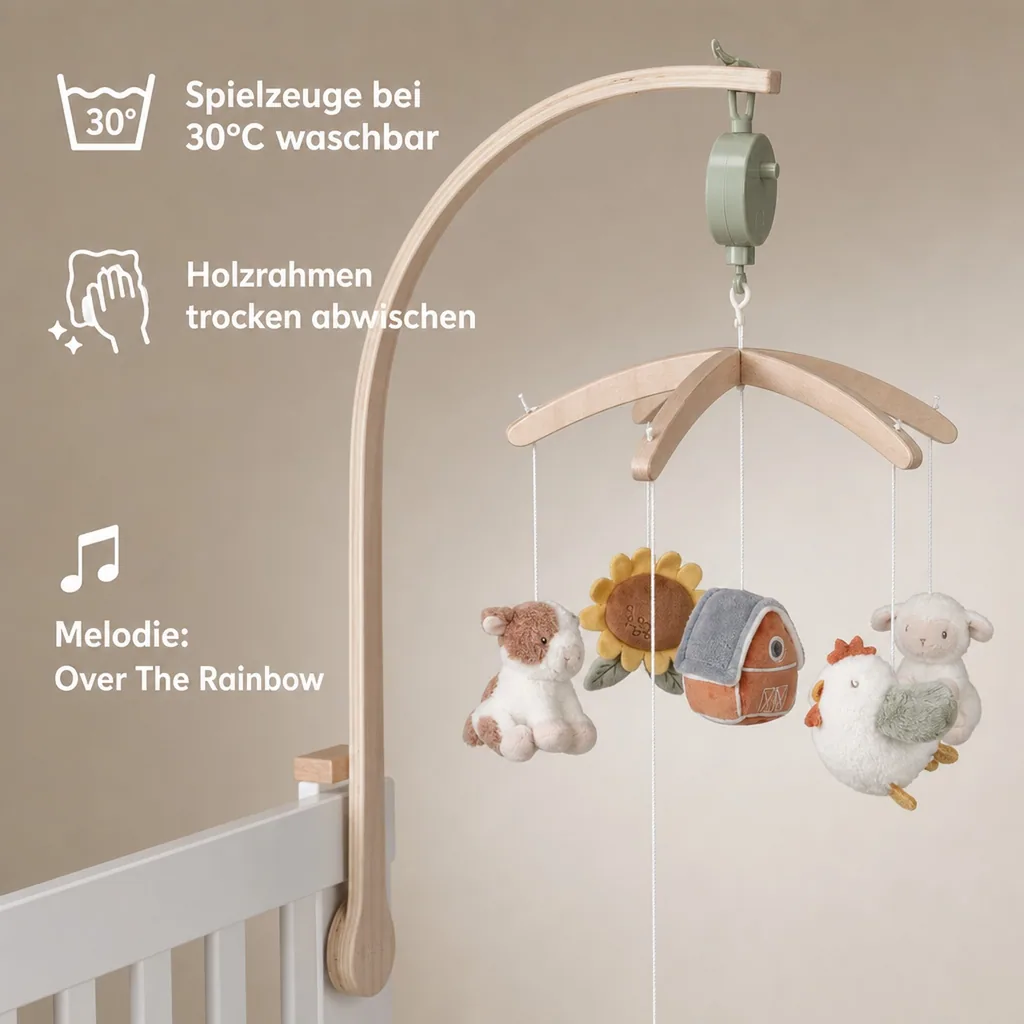Little Dutch Baby Mobile, Mobile Babybett, Musikmobile, Little Farm