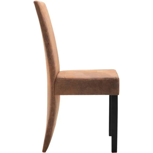 Esszimmerstühle 2 Stück Kunstleder braun