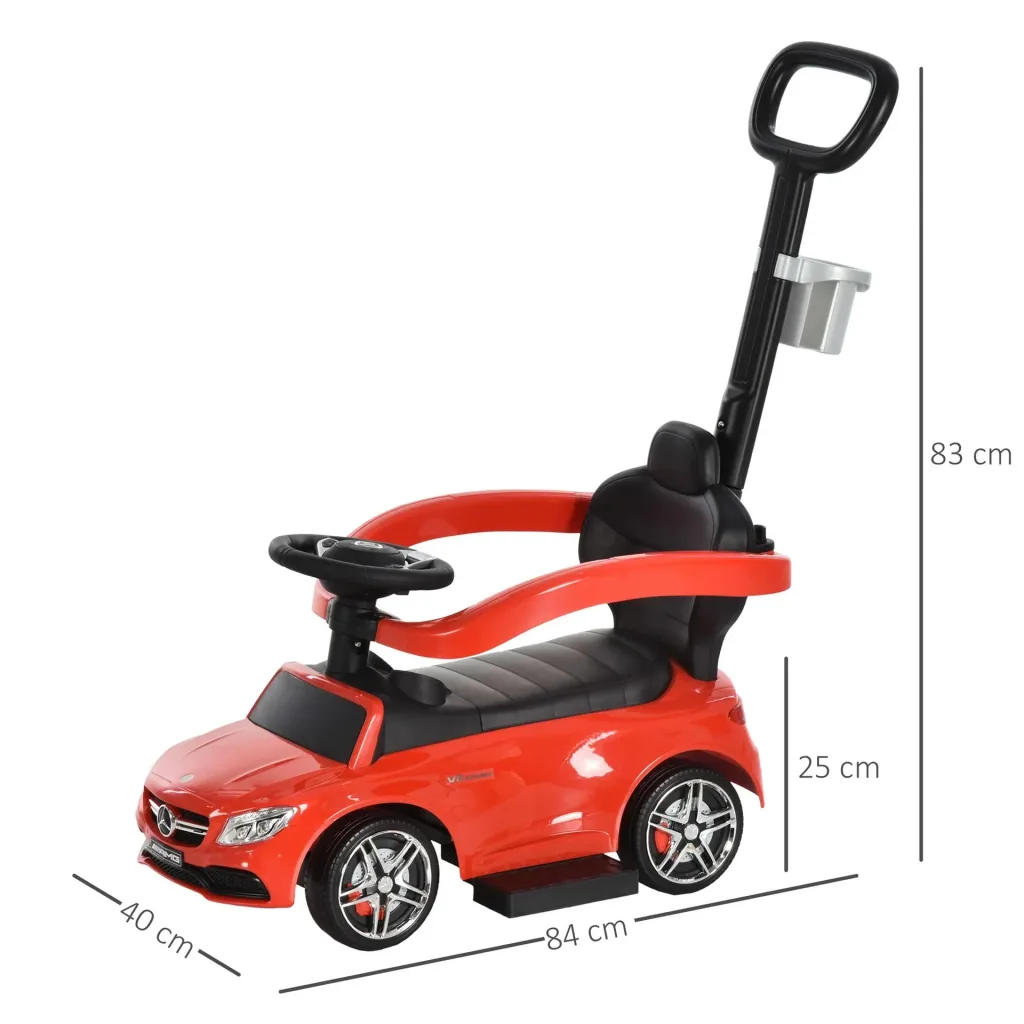 Rutschauto mit Schub- und Haltestange