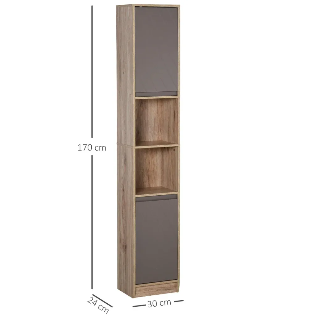 Zimmerschrank mit 2 Regalen und 2 Schränken mit Türen
