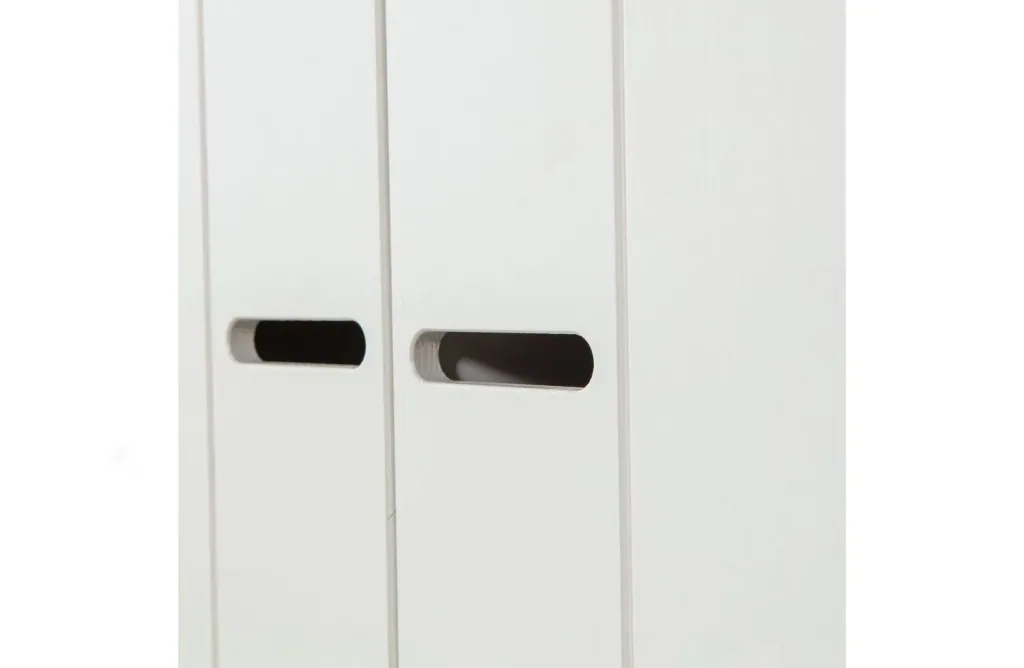 WOOOD - Schrank Connect, 2-türig, Kiefer, weiss, 175x77x56 cm