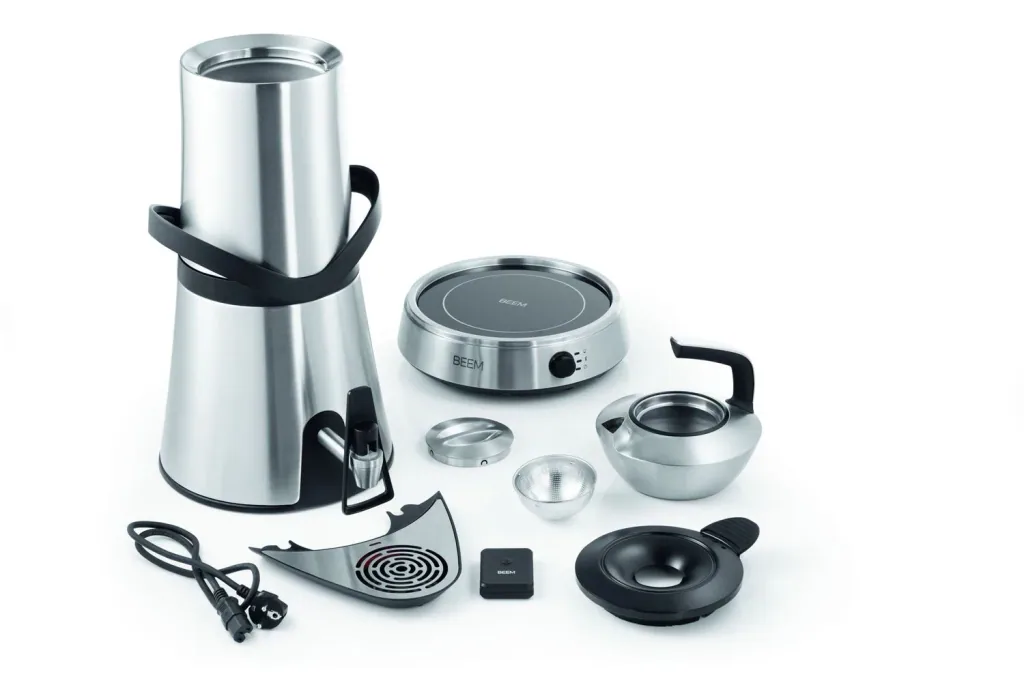 Samowar mit Teekocher, Russischer Teekessel Elektrisch - Amira, Induktions-Model, Edelstahl, 10L