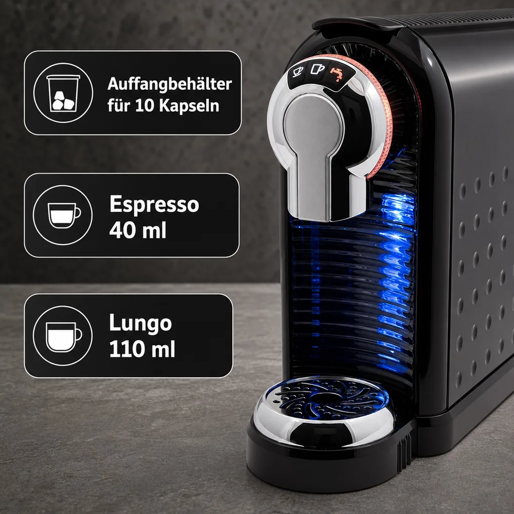 Kapselmaschine, Kaffeeautomat, Teemaschine - für Kaffee und Tee, KKT 01