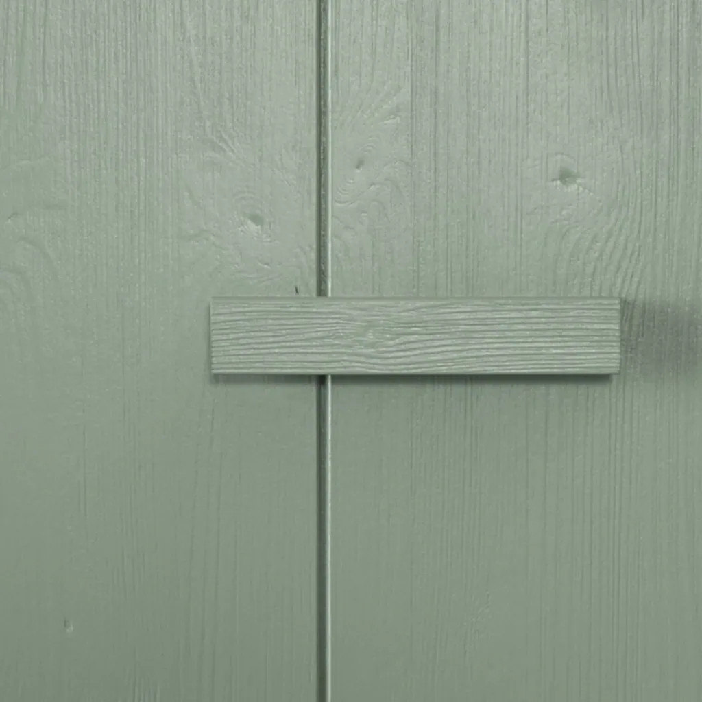 WOOOD - Schrank Dennis, Kiefer, grün, matt, 202x111x55 cm