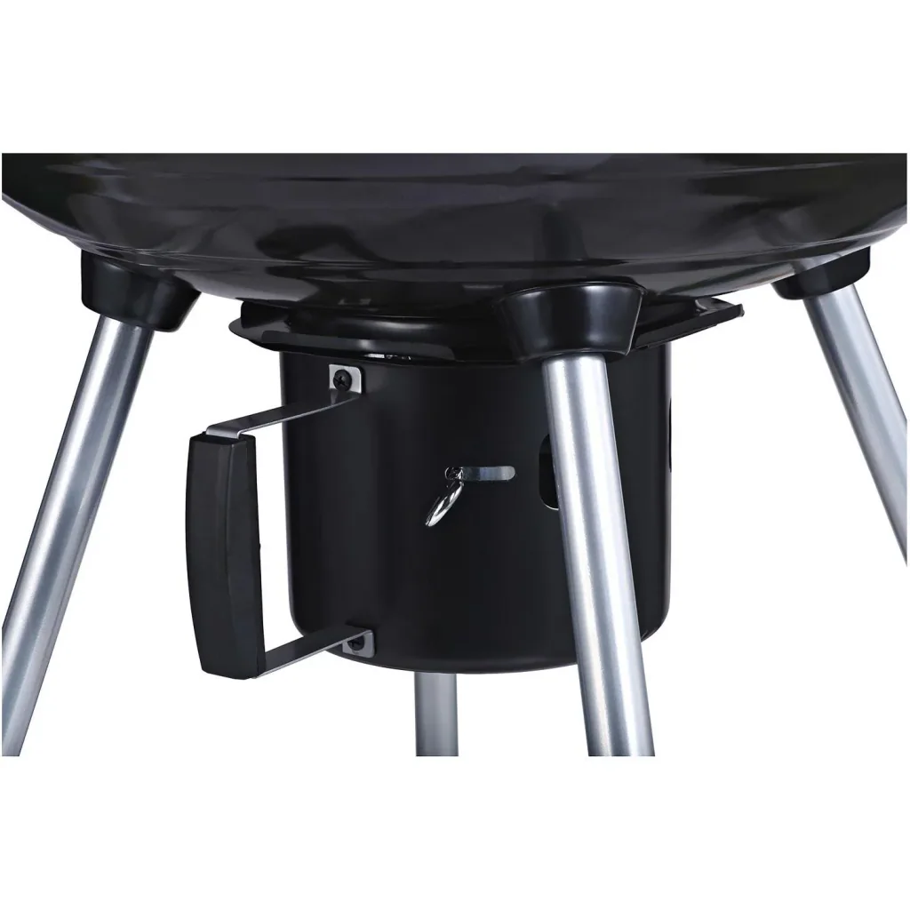 Grillwagen Kohlegrill Standgrill Kugelgrill BBQ rund mit Aschefänger Metall Schwarz Ø57 x 94 cm