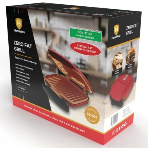 HomeVero Elektrogrill - Antihaftbeschichtung - 1000W
