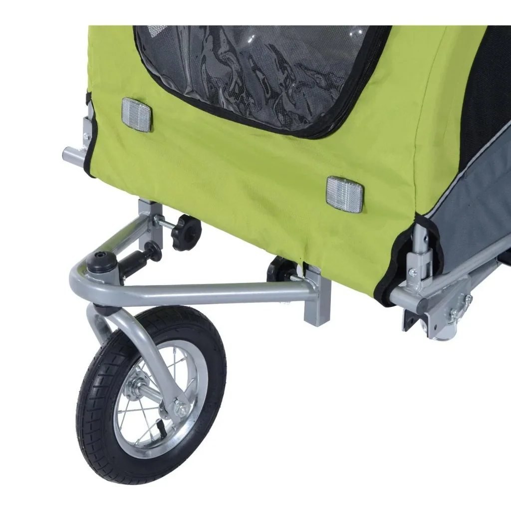 Hundeanhänger Jogger Fahrradanhänger Metall Grün