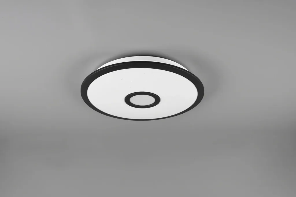 LED-Deckenleuchte OKINAWA, 18 W, 1800 lm, dimmbar inklusive Fernbedienung, Farbe schwarz