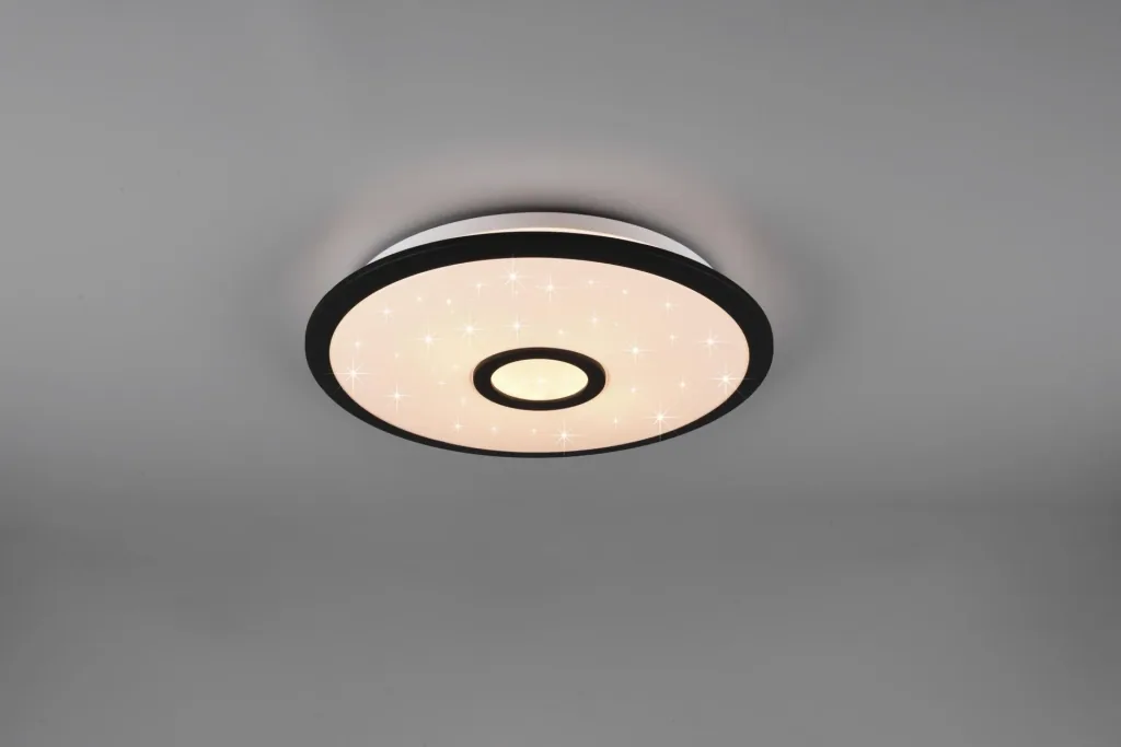 LED-Deckenleuchte OKINAWA, 18 W, 1800 lm, dimmbar inklusive Fernbedienung, Farbe schwarz