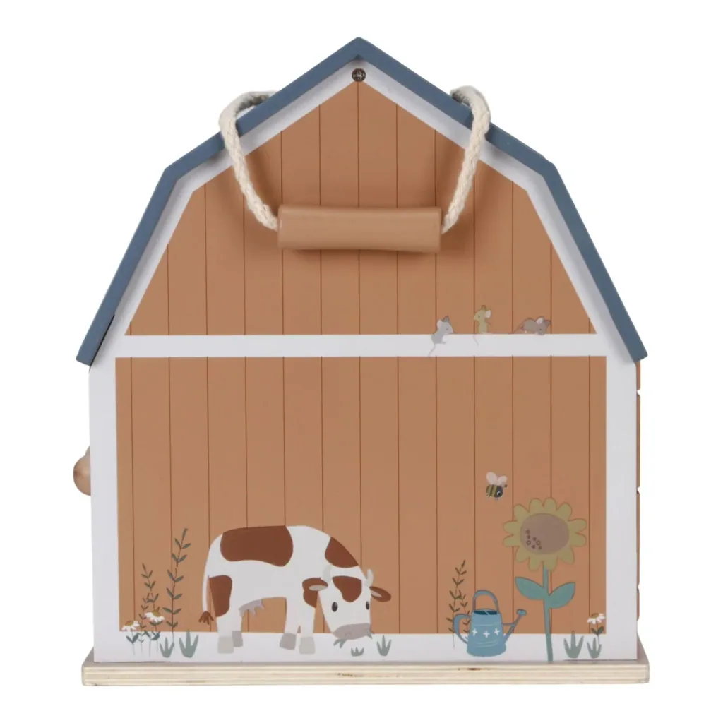 Little Dutch Puppenhaus Little Farm - Holzspielzeug mit Figuren für Kinder ab 3 Jahren