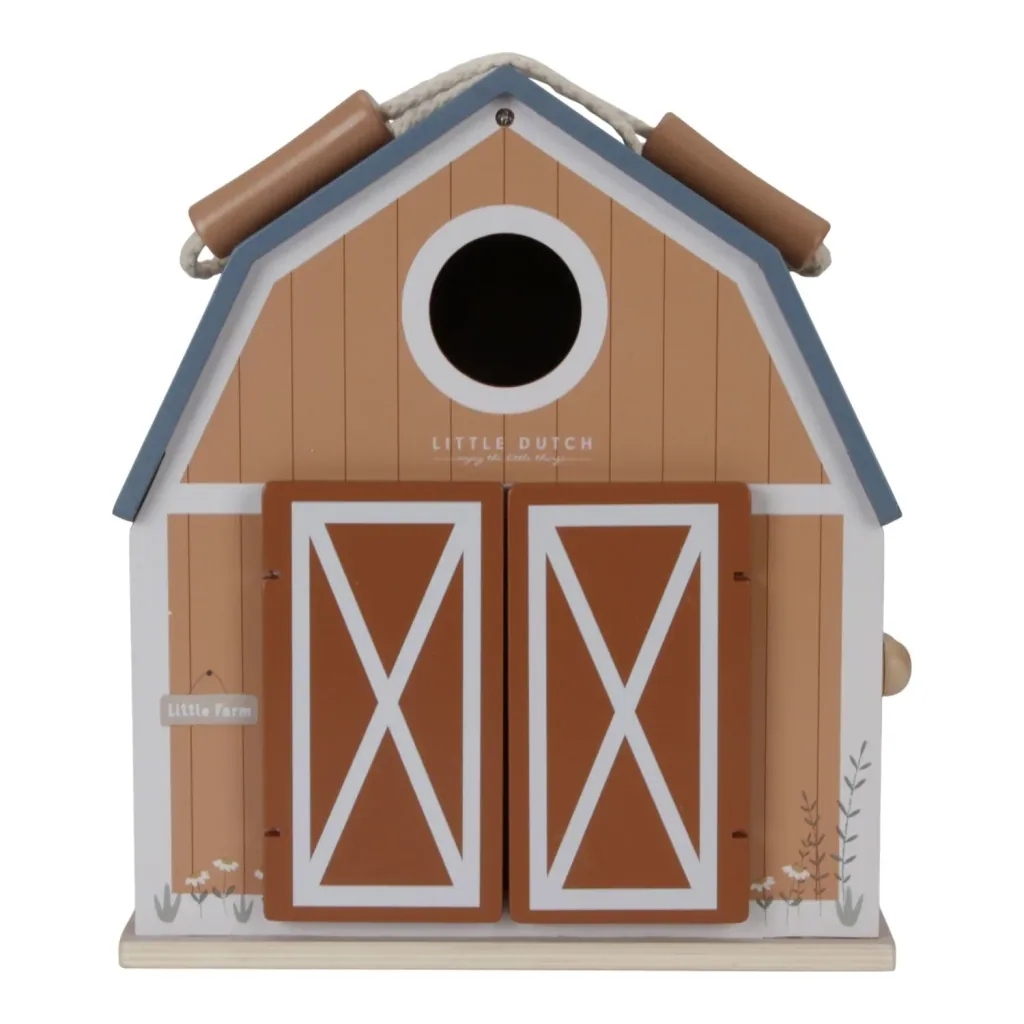 Little Dutch Puppenhaus Little Farm - Holzspielzeug mit Figuren für Kinder ab 3 Jahren