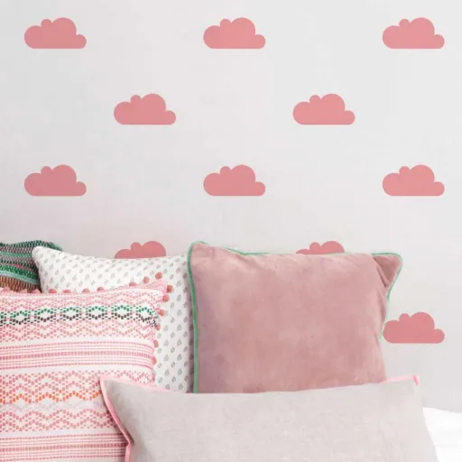 tresxics Wandsticker Wolken rot