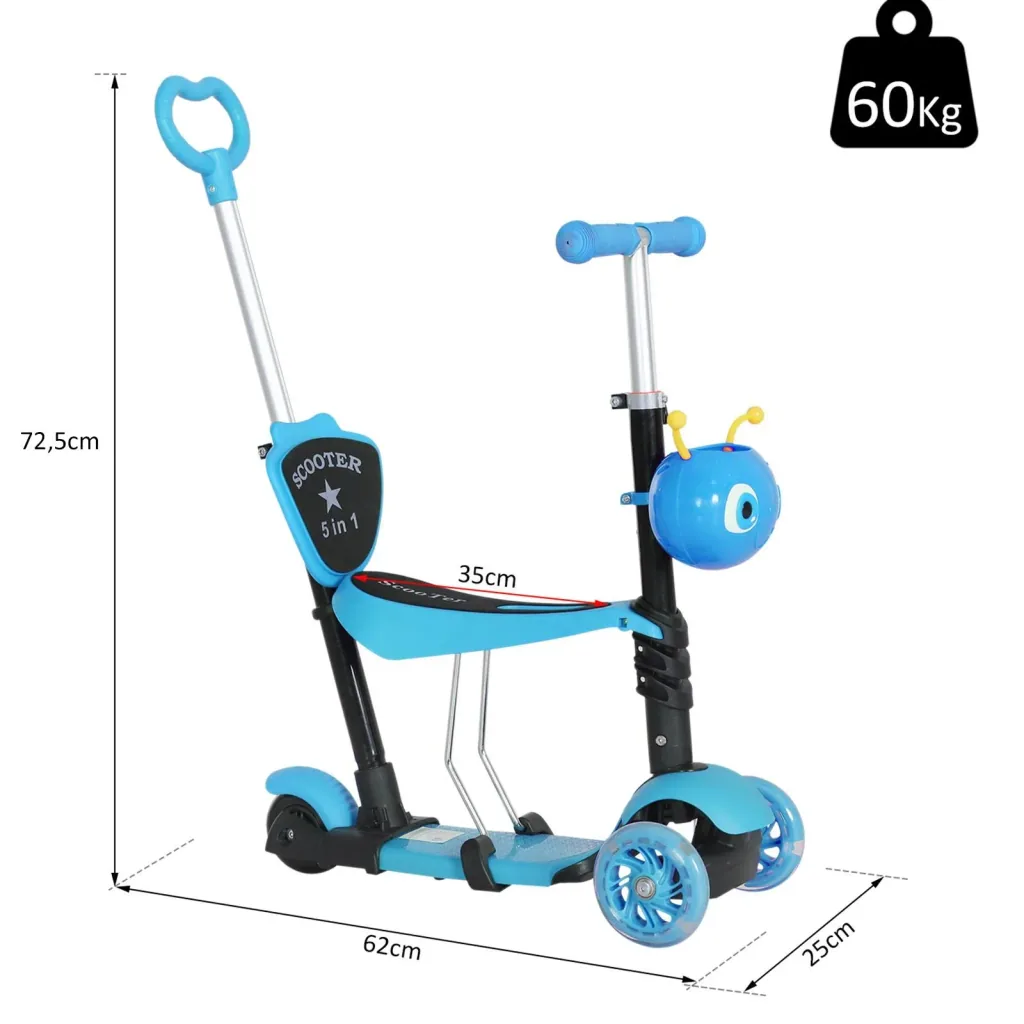 3-in-1 Kinderscooter höhenverstellbar