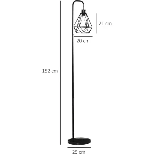 Stehlampe im Industrie-Stil schwarz